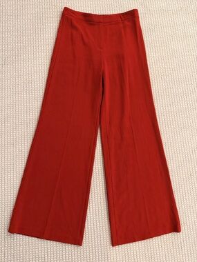 Theory DESIGNER wide leg trousers bottoms NWOT pants Rust colored Size 12 MINT!